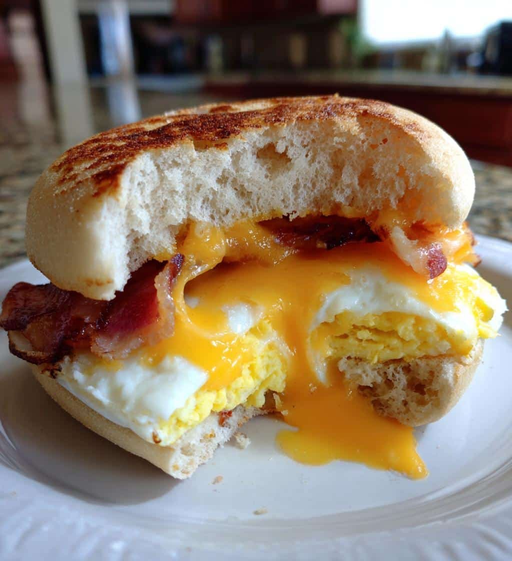 Air Fryer English Muffin Breakfast Sandwich