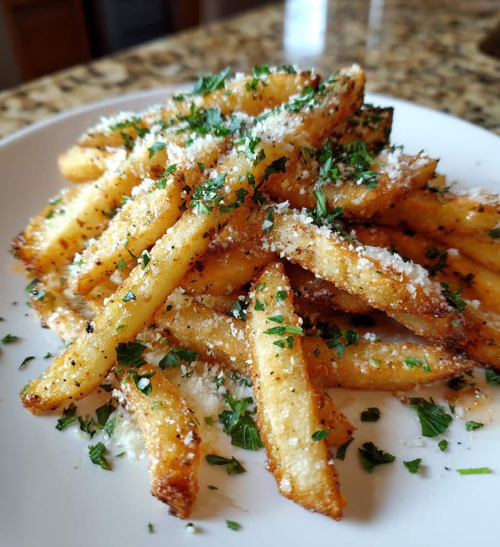 Air Fryer Garlic Parmesan French Fries