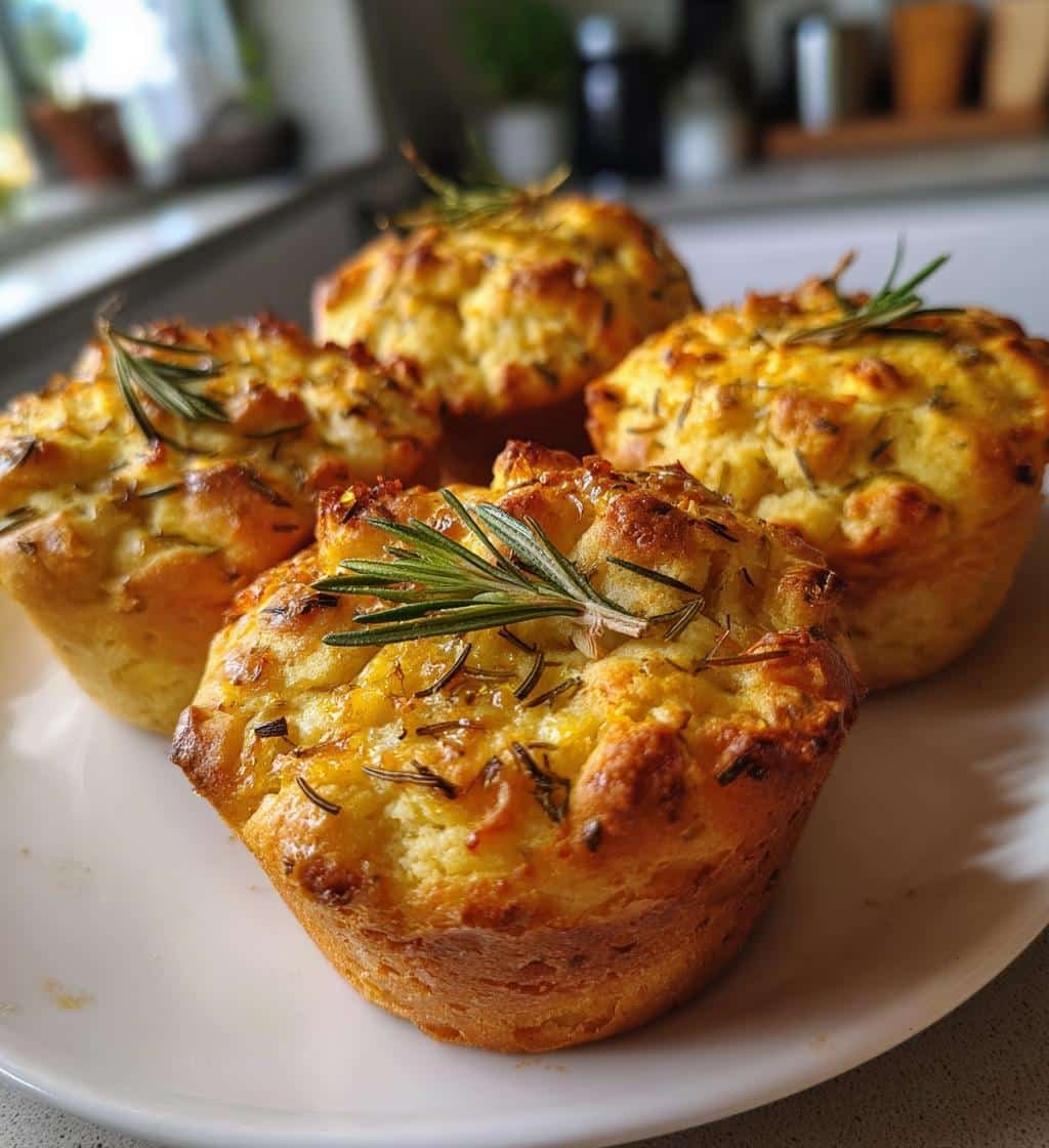 Air Fryer Garlic Rosemary Focaccia Muffins - detail 1