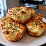 Air Fryer Garlic Rosemary Focaccia Muffins