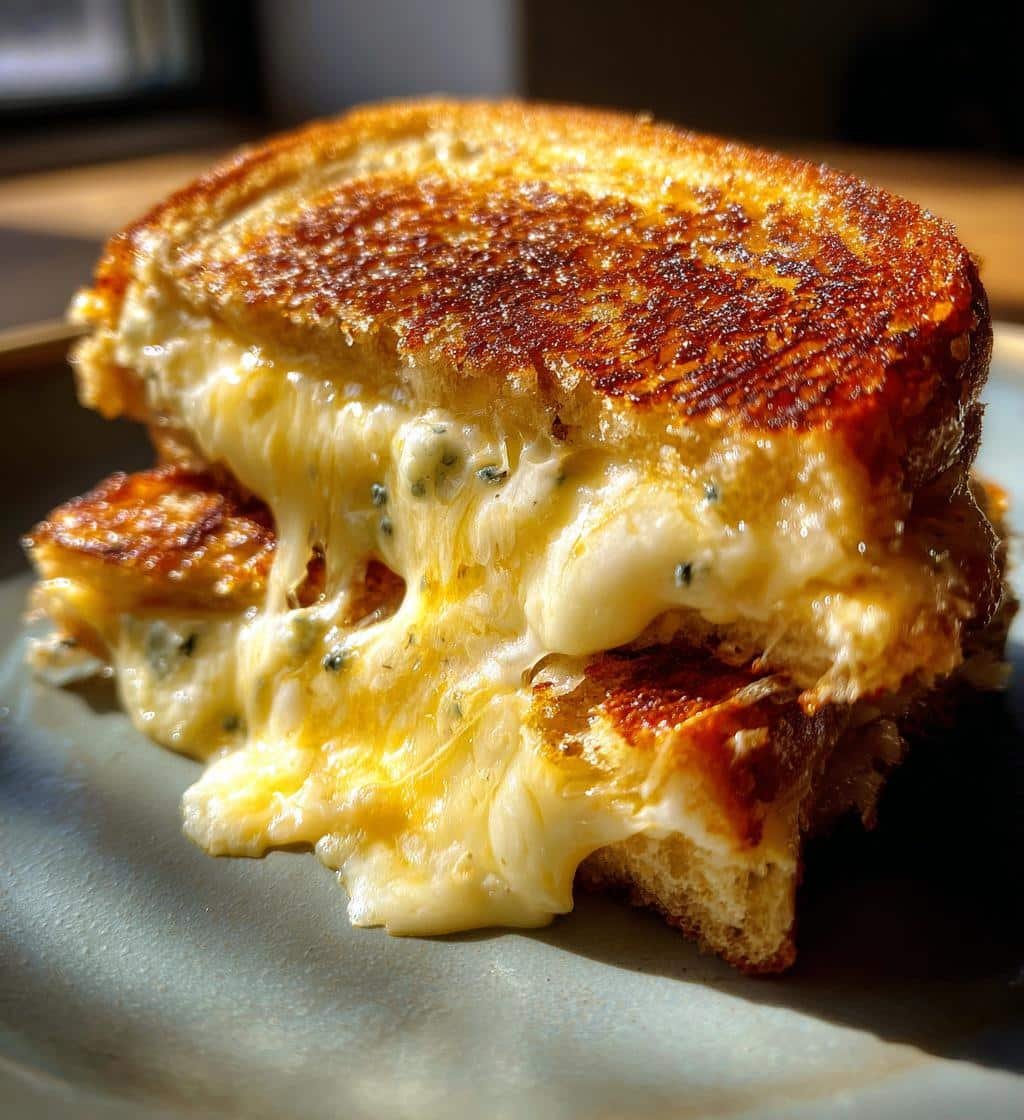 Air Fryer Grilled Cheese with Blue Cheese - detail 1