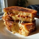 Air Fryer Grilled Cheese with Chorizo