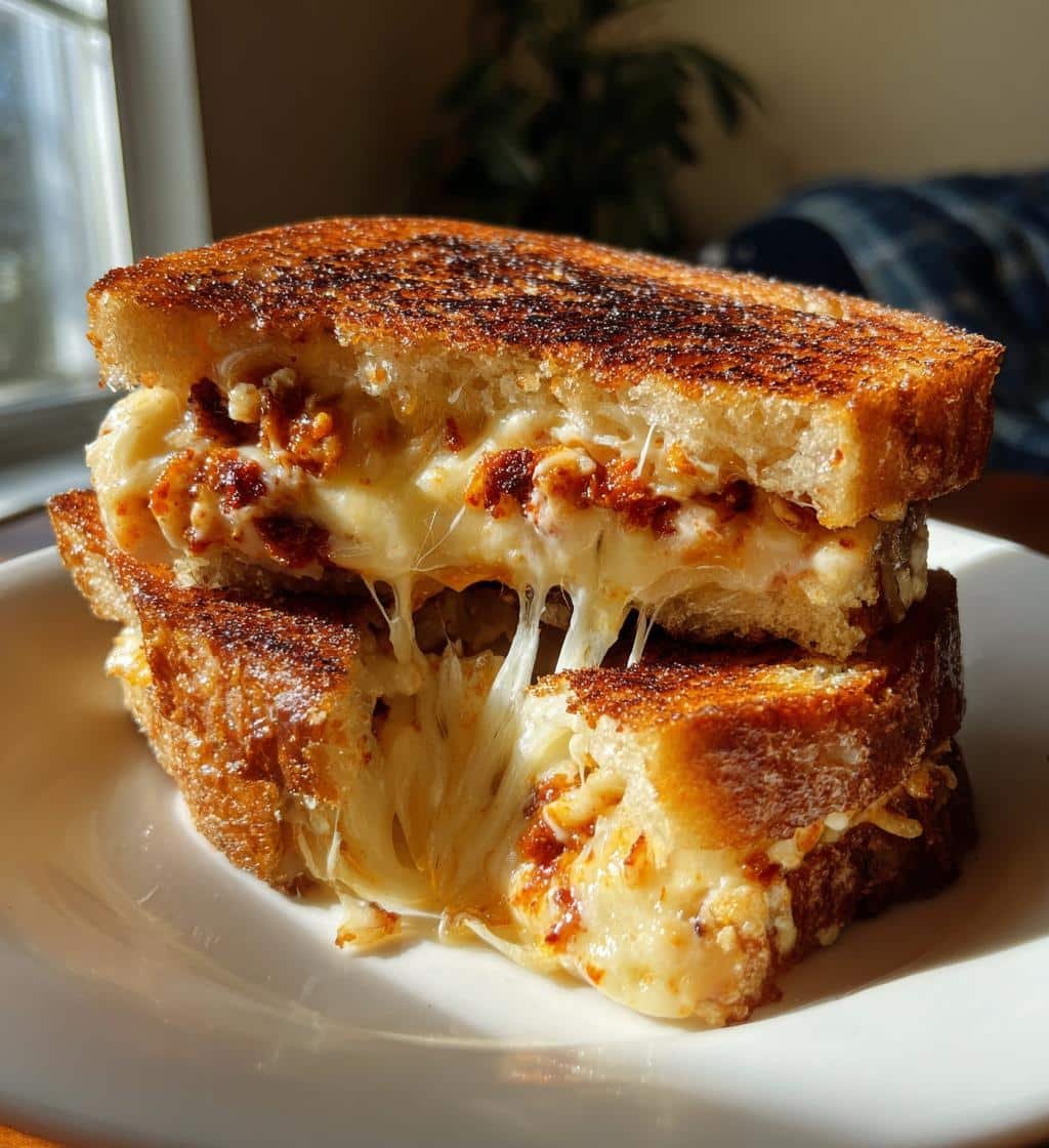 Air Fryer Grilled Cheese with Chorizo