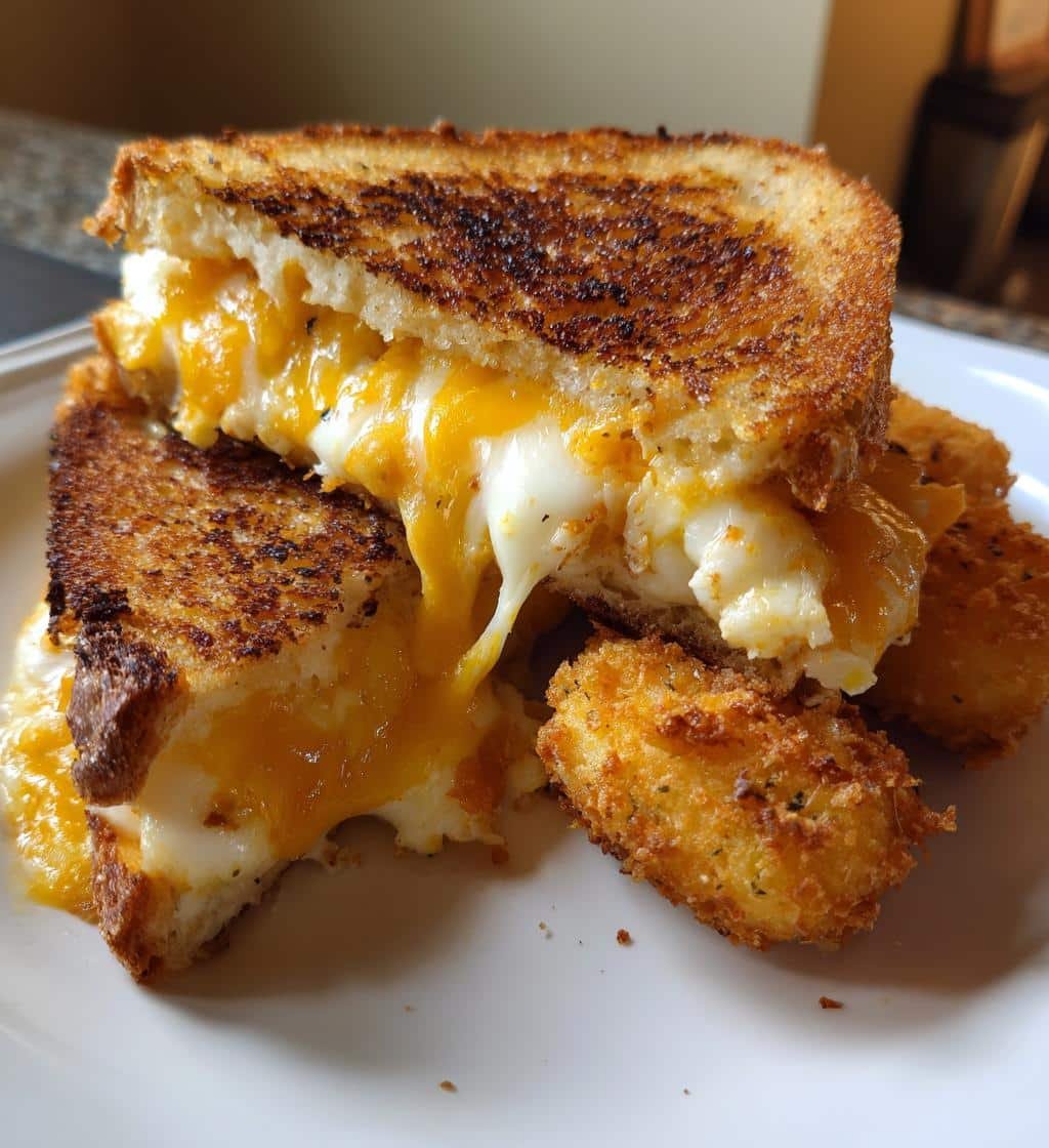 Air Fryer Grilled Cheese with Fried Mozzarella Sticks - detail 1