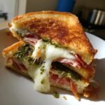 Air Fryer Grilled Cheese with Pesto & Prosciutto