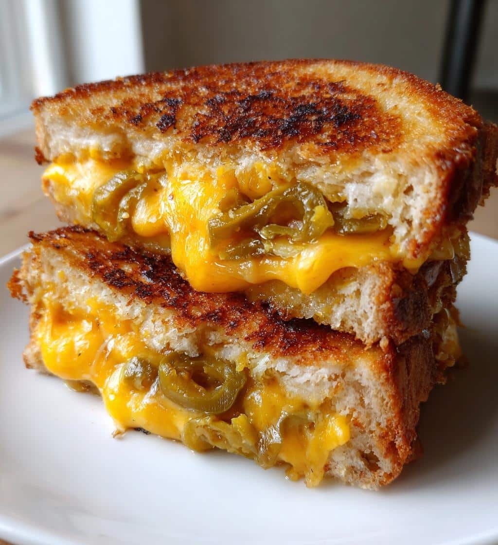 Air Fryer Grilled Cheese with Pickled Jalapeños