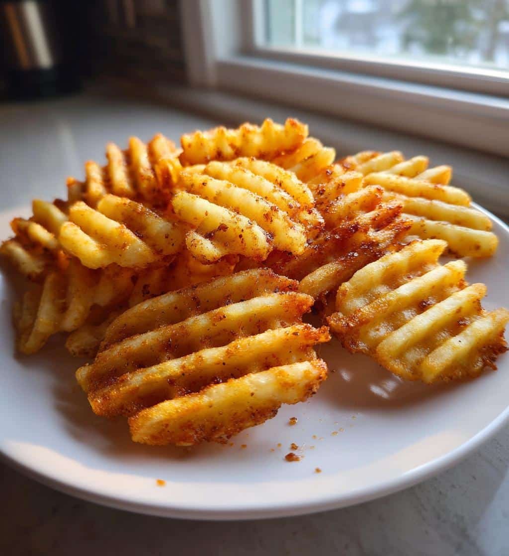 Air Fryer Homemade French Fries - Waffle Fries - detail 1