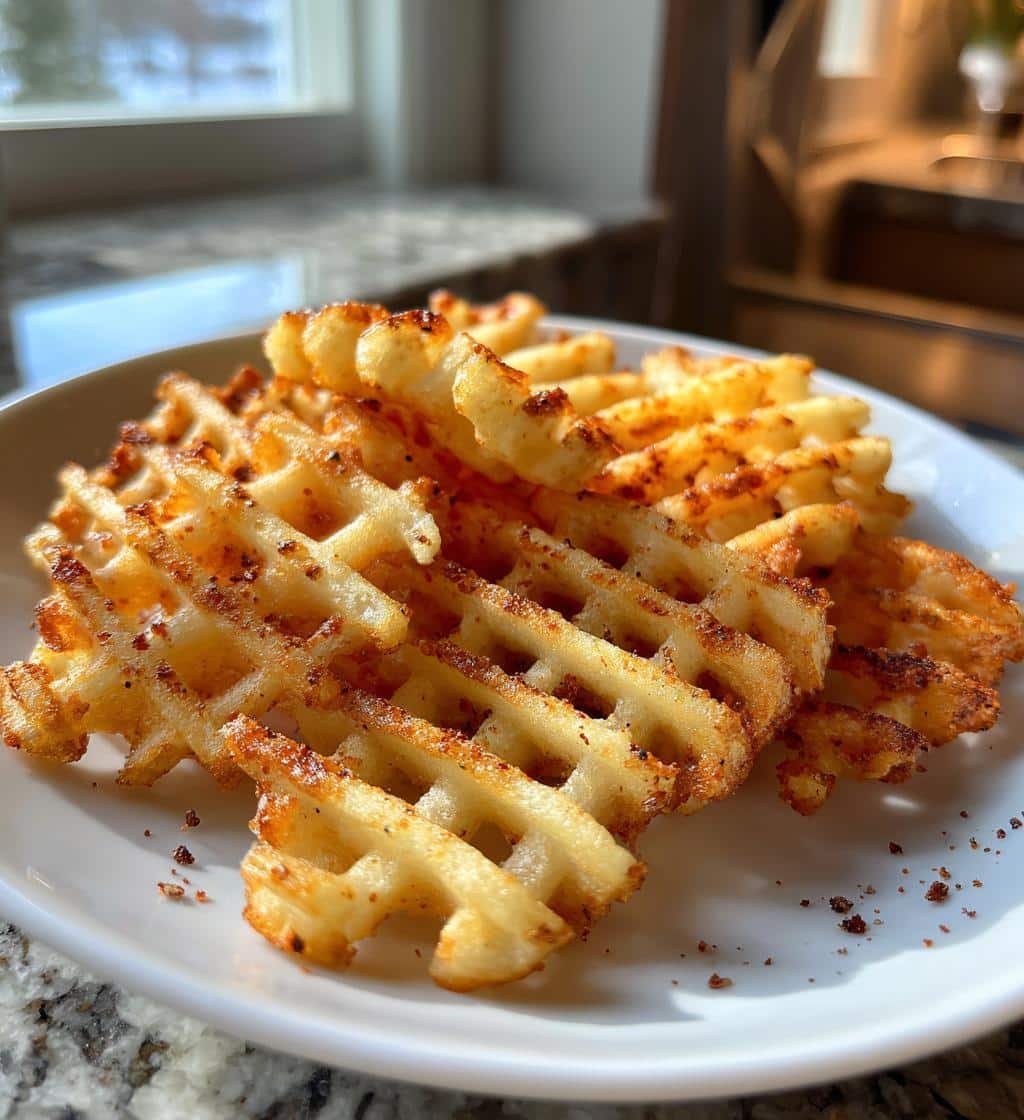 Air Fryer Homemade French Fries - Waffle Fries
