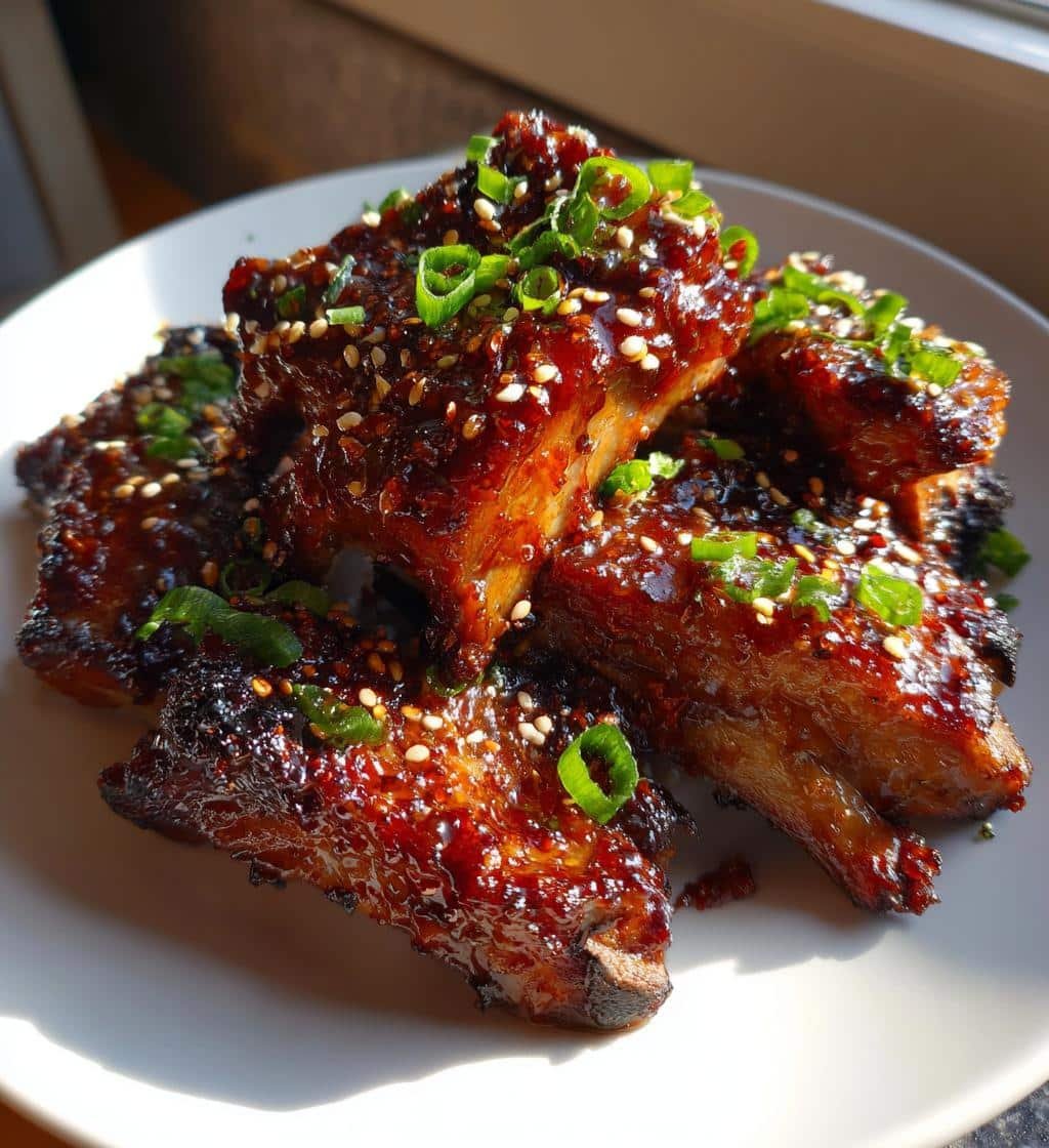 Air Fryer Homemade Sticky Asian Pork Ribs