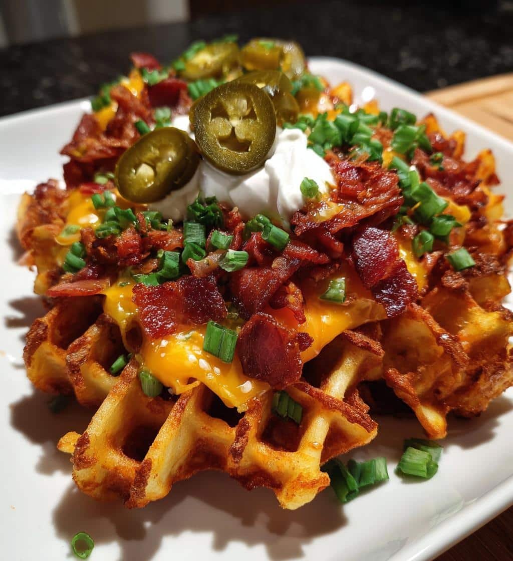 Air Fryer Loaded Waffle Fries Bacon Jalapeño - detail 1