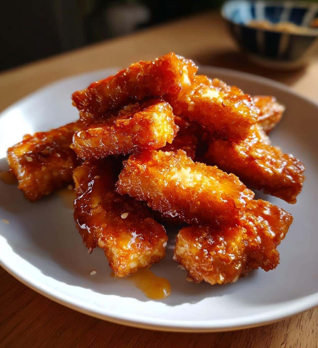 Air Fryer Orange Tofu Stick Bites - detail 1