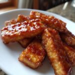 Air Fryer Orange Tofu Stick Bites