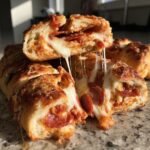 Air Fryer Pizza Stuffed Breadstick Pull-Apart