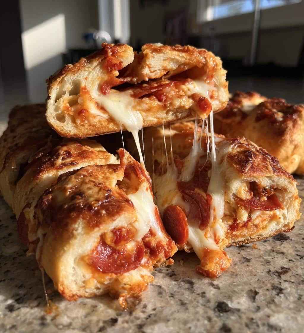 Air Fryer Pizza Stuffed Breadstick Pull-Apart