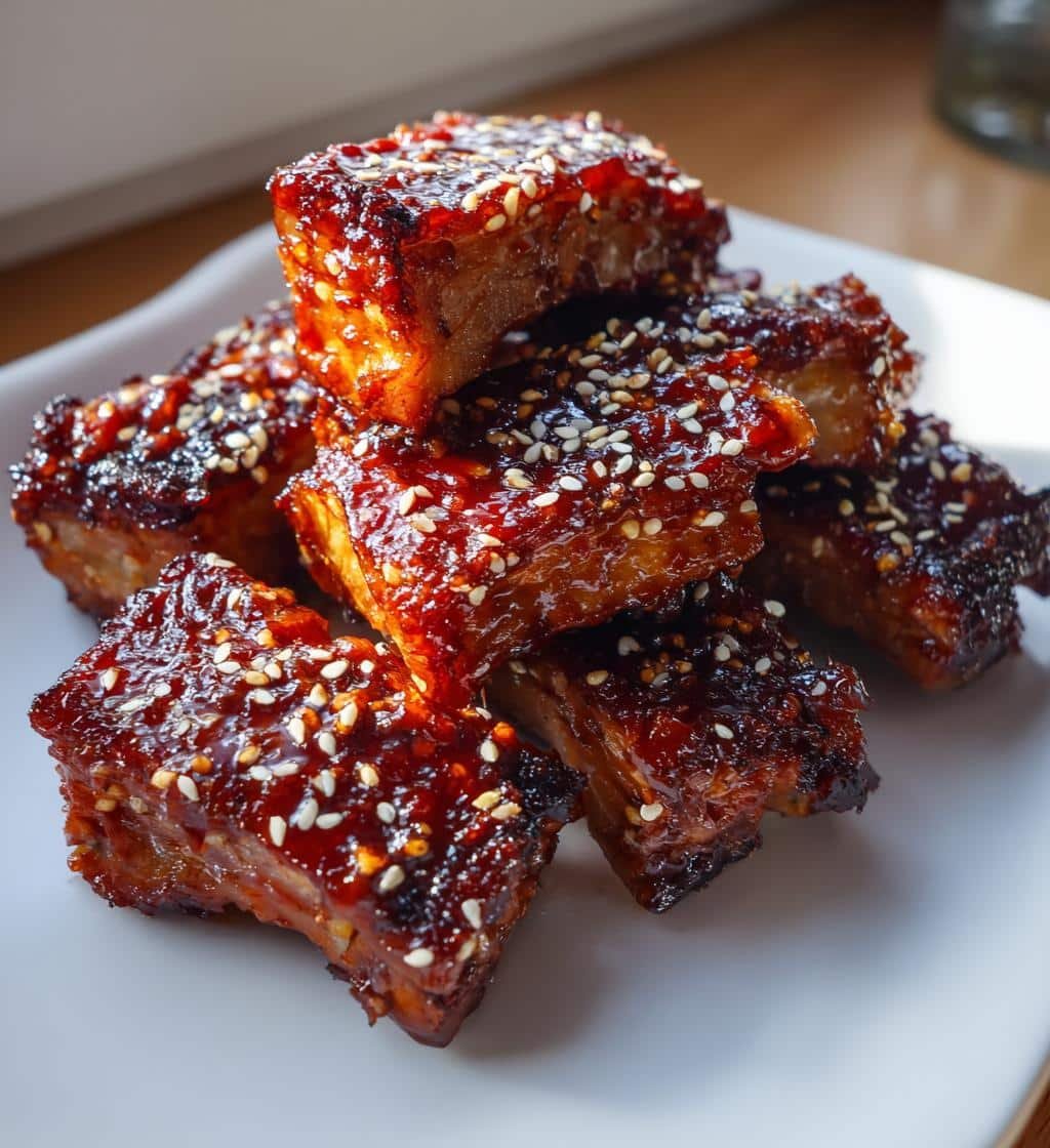 Air Fryer Pork Ribs Korean Glazed