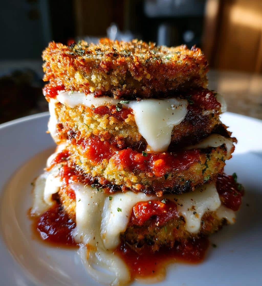 Air Fryer Quick Eggplant Parmesan - Veggie