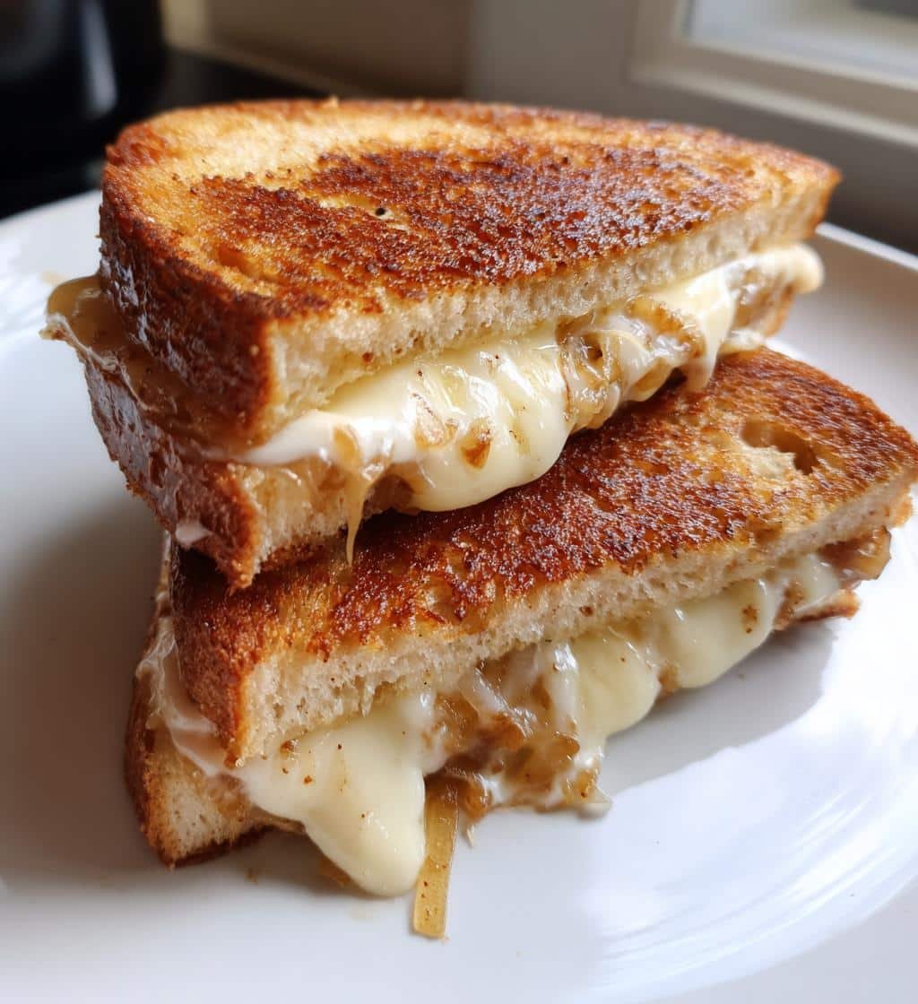 Air Fryer Quick French Onion Grilled Cheese Sandwich