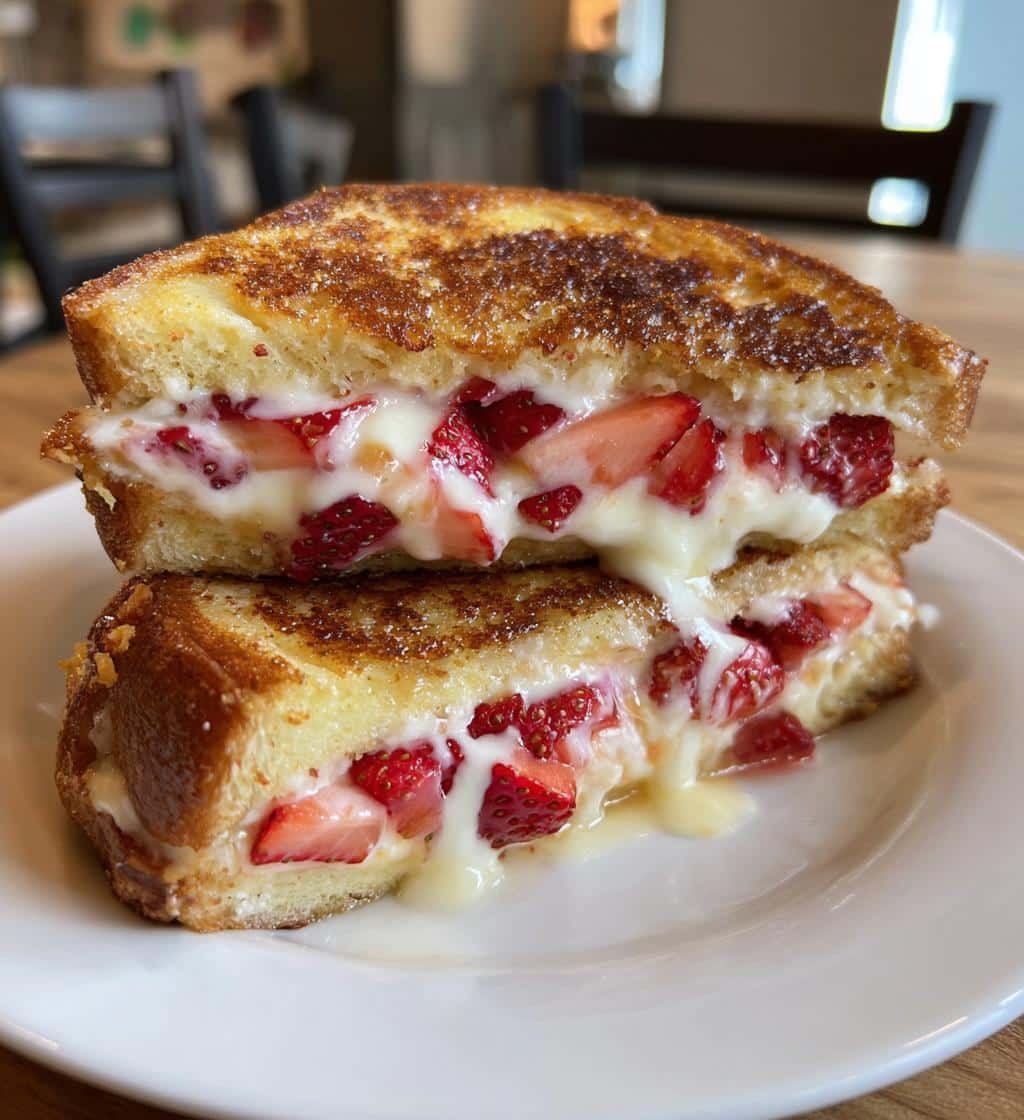 Air Fryer Quick Strawberry Cheesecake Stuffed French Toast