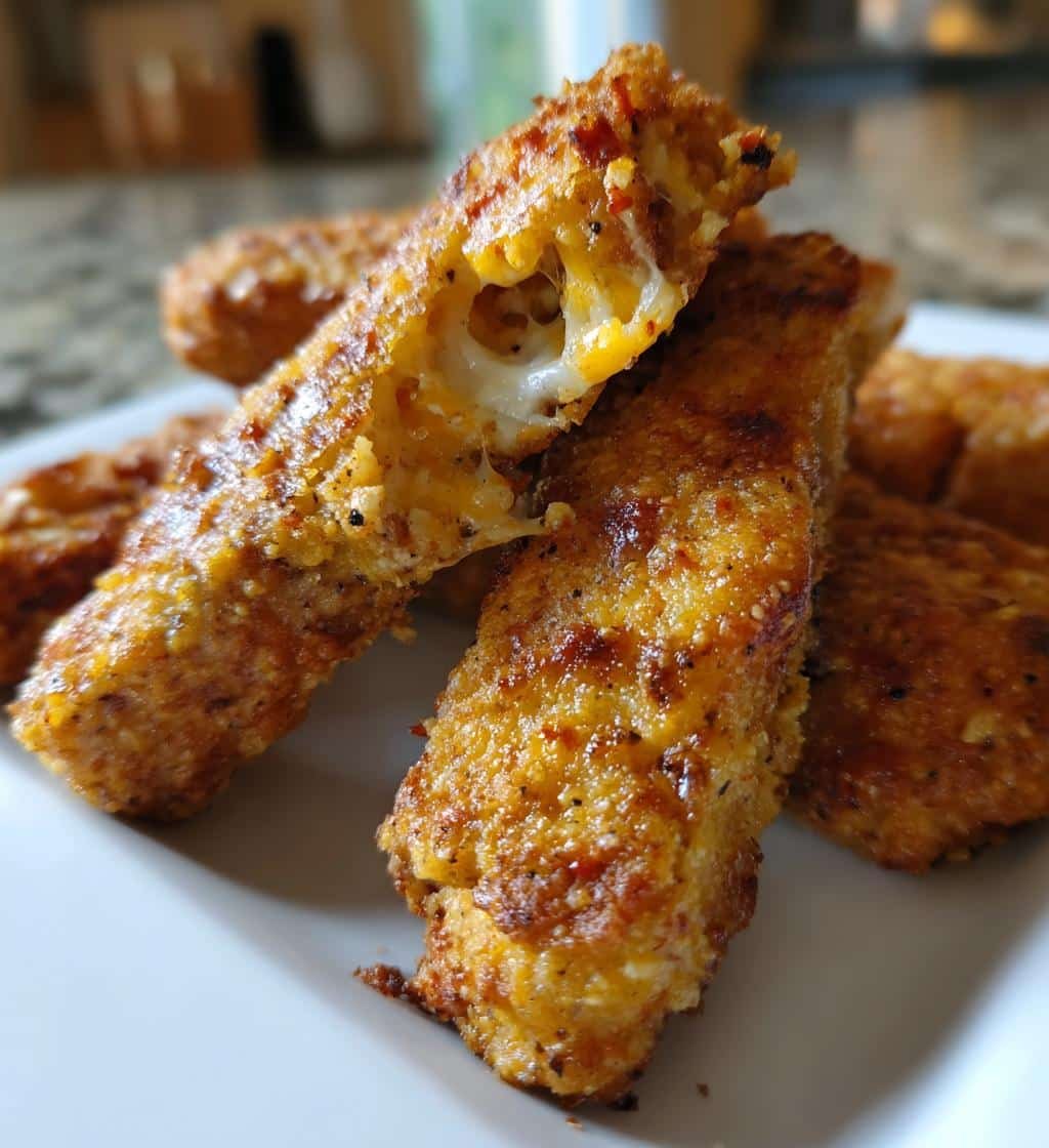 Air Fryer Sausage & Cheddar Breakfast Sticks