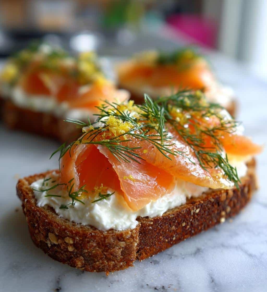 Air Fryer Smoked Salmon Cottage Cheese Toast - detail 1