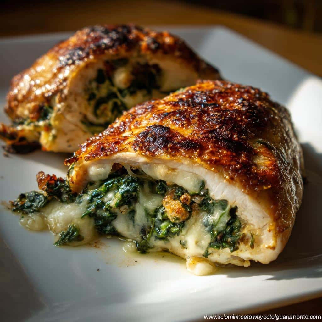 Air Fryer Spinach Stuffed Chicken Breasts