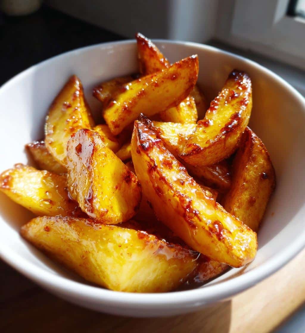 Crispy Air Fryer Wedges with Hot Honey Drizzle in 20 Minutes 4 Air Fryer Wedges with Hot Honey Drizzle - detail 1