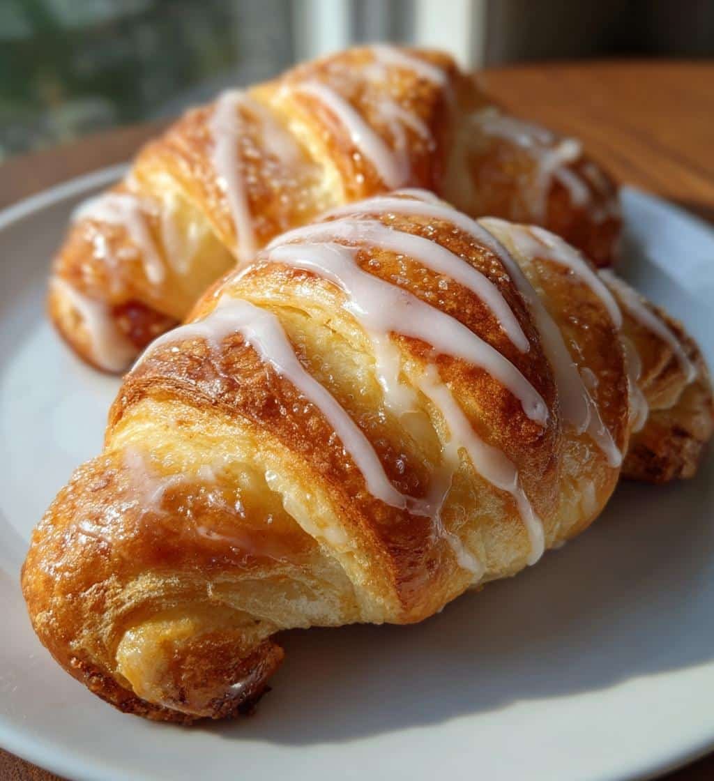 Air fryer Cherry Sweet Rolls with Cream Cheese Glaze Recipe - detail 1