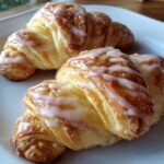 Air fryer Cherry Sweet Rolls with Cream Cheese Glaze Recipe