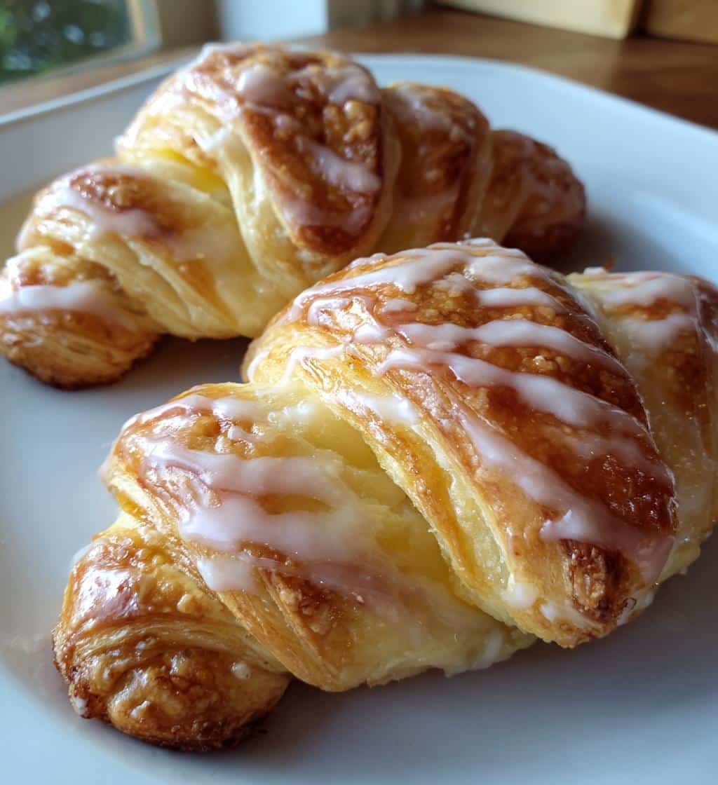 Air fryer Cherry Sweet Rolls with Cream Cheese Glaze Recipe