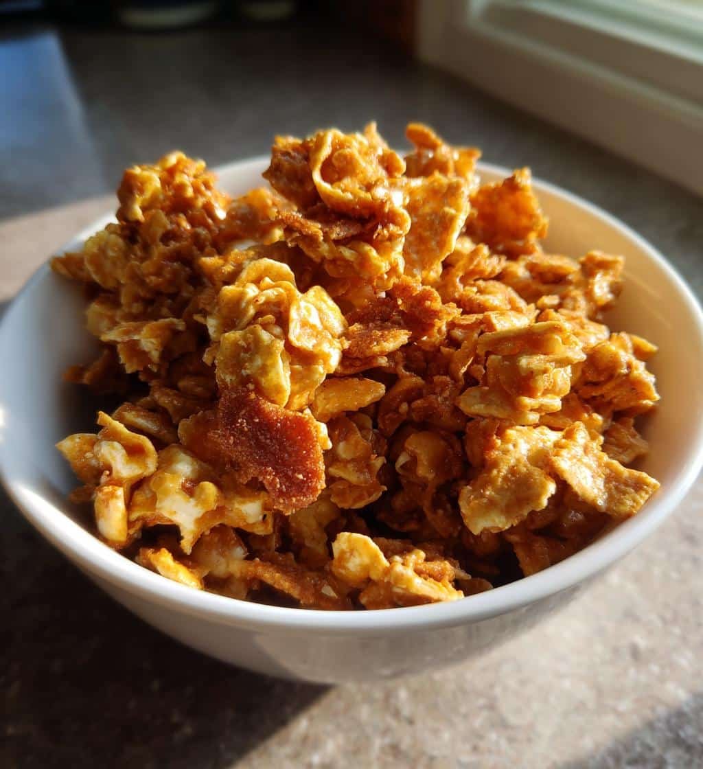 Air fryer Crunchy Butterfinger Chex Mix