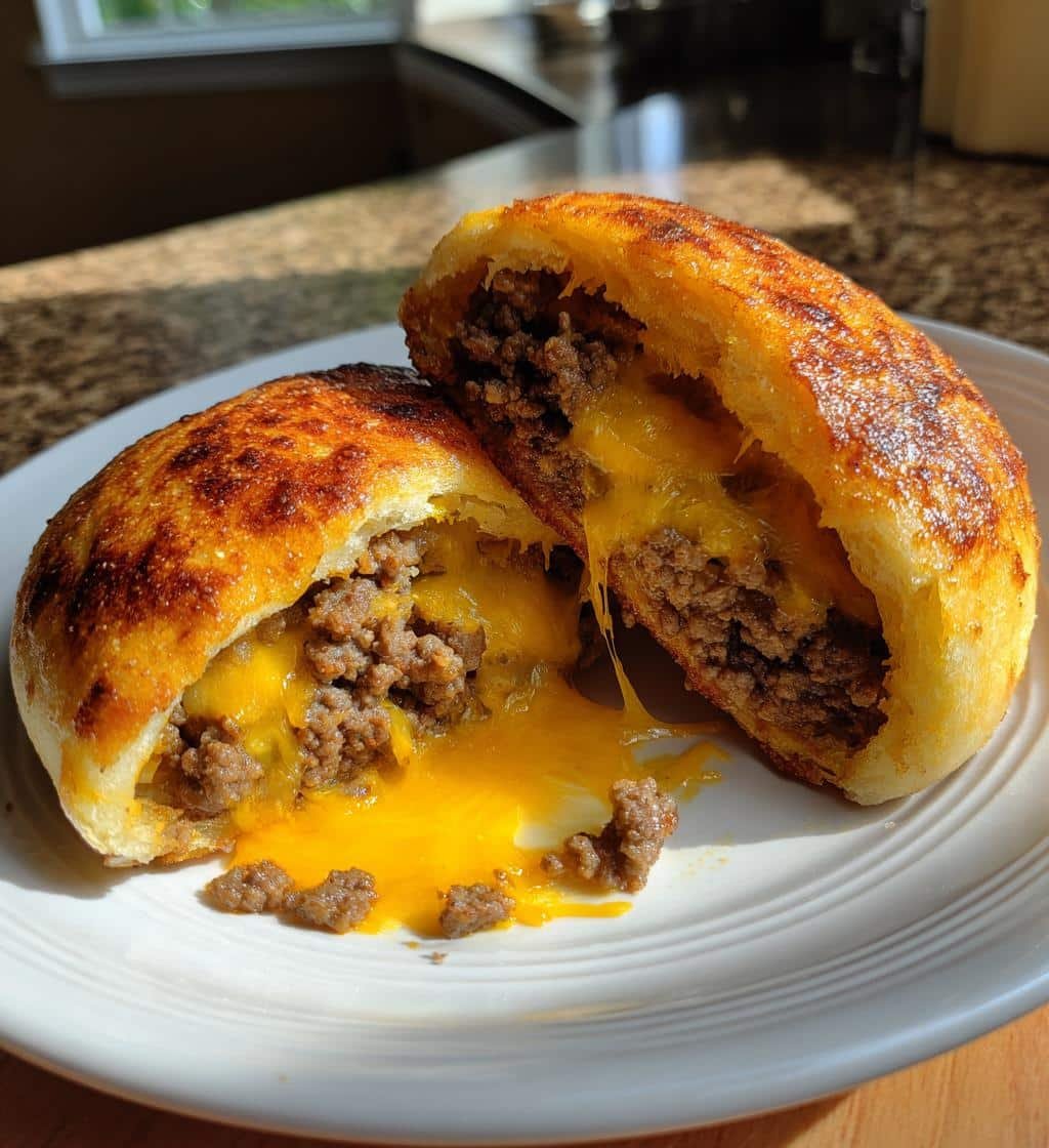 Air fryer Delecious Garlic Parmesan Cheeseburger Bombs - detail 1