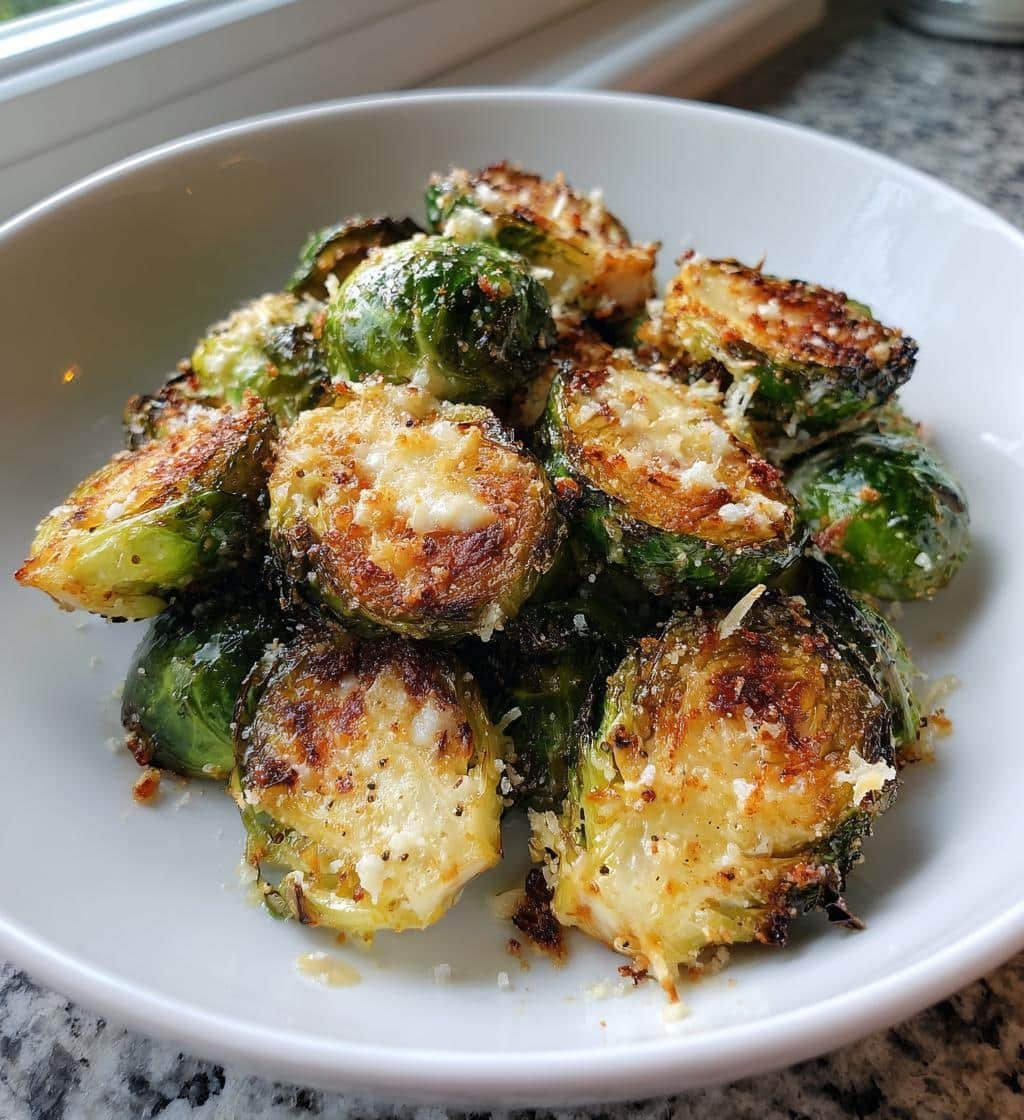 Air fryer Delicious Garlic Parmesan Roasted Brussels Sprouts - detail 1