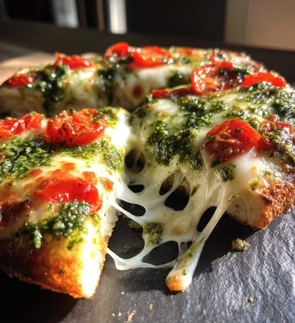 Air fryer Easy Pesto & Tomato Confit Pizza - detail 1