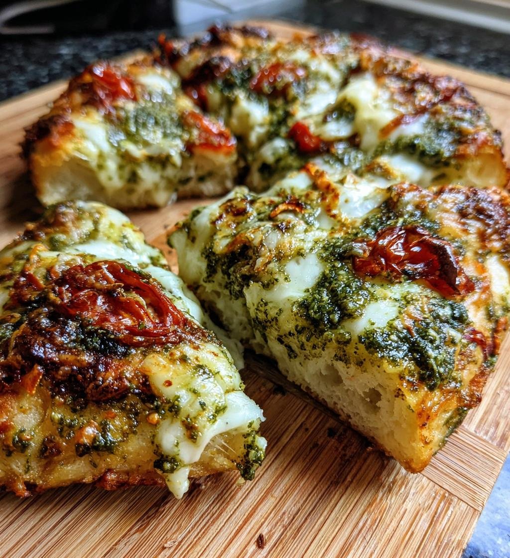 Air fryer Easy Pesto & Tomato Confit Pizza