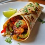 Air fryer Easy Shrimp Fajita Tortilla Wrap