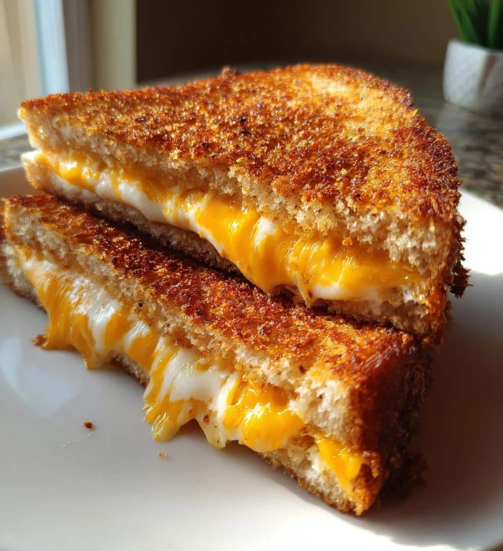 Air fryer Extra Crispy Grilled Cheese Sandwich