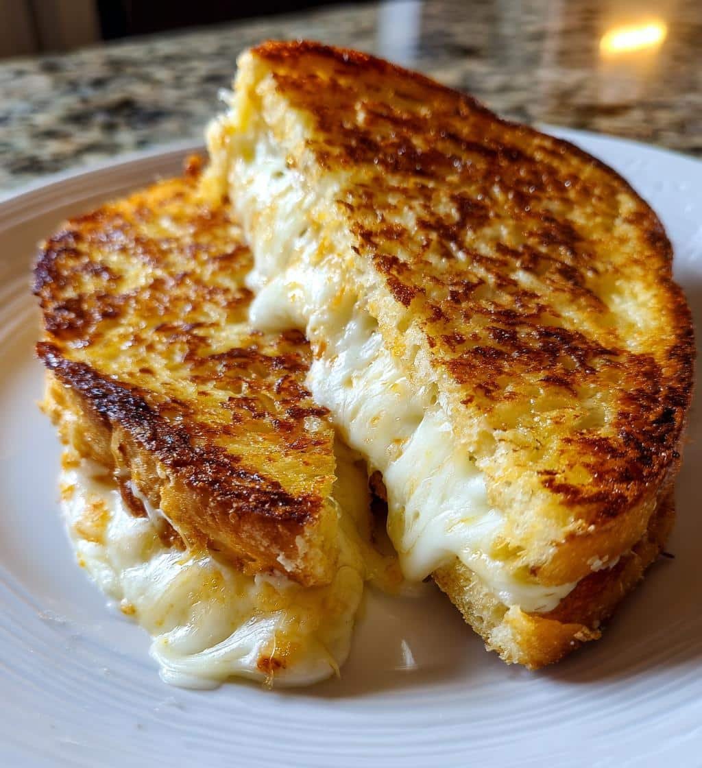 Air fryer French Bread Grilled Cheese