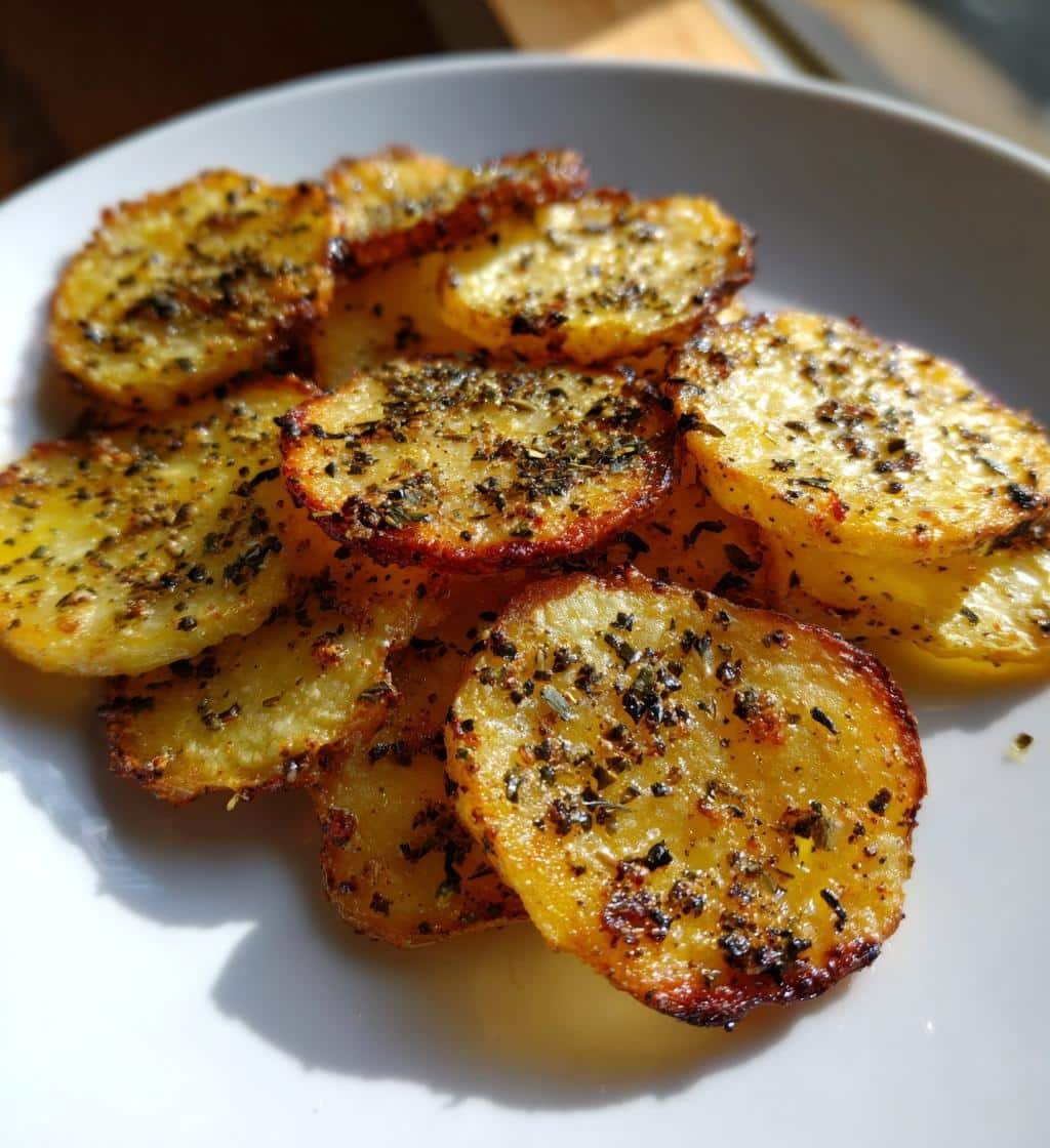 Air fryer Garlic Parmesan Black Garlic chips