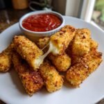 Air fryer Homemade Vegan Mozzarella Sticks