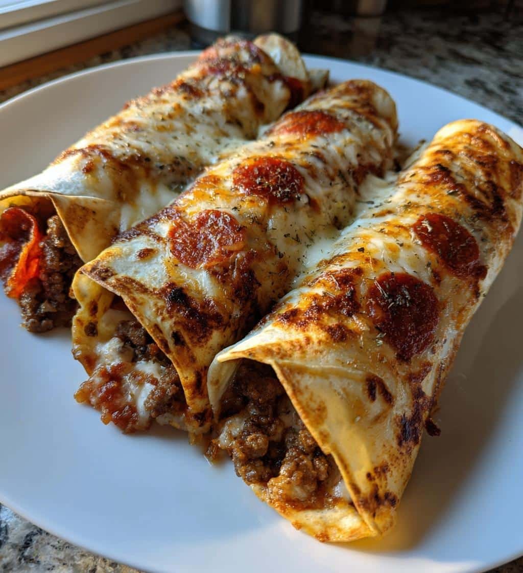 Air fryer Meat Lovers Pizza Tacos