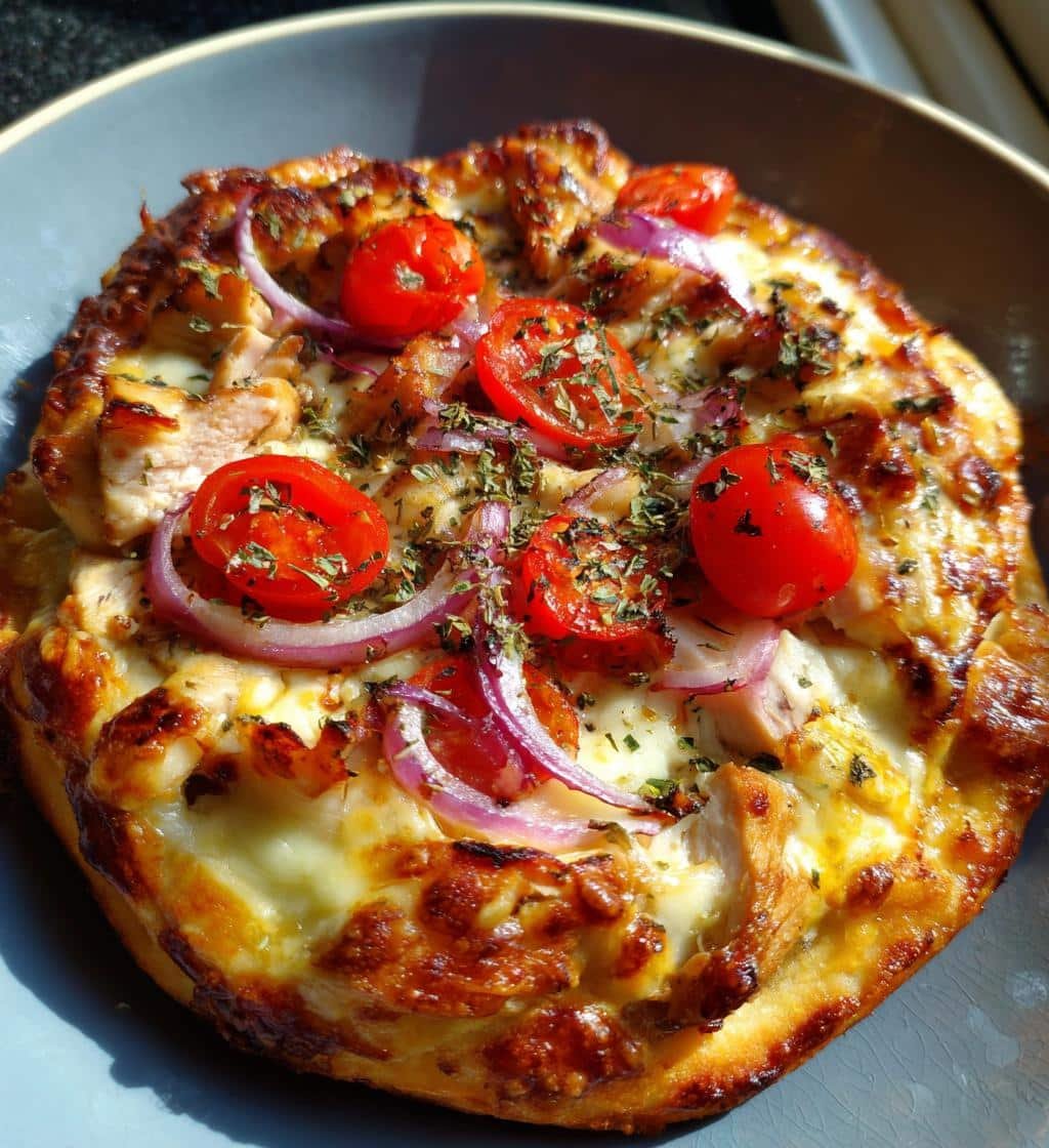 Air fryer Souvlaki Chicken Pizza
