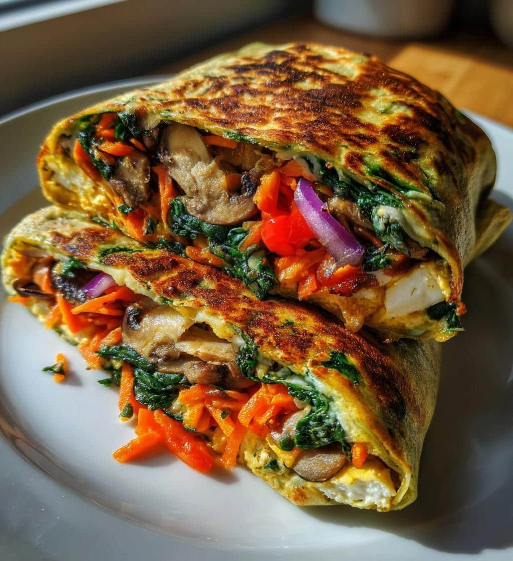 Air fryer Spinach Tortilla Wraps (Veggie-Loaded)