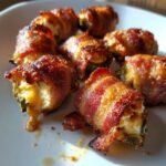 Air fryer jalapeño popper bites (bacon wrapped)