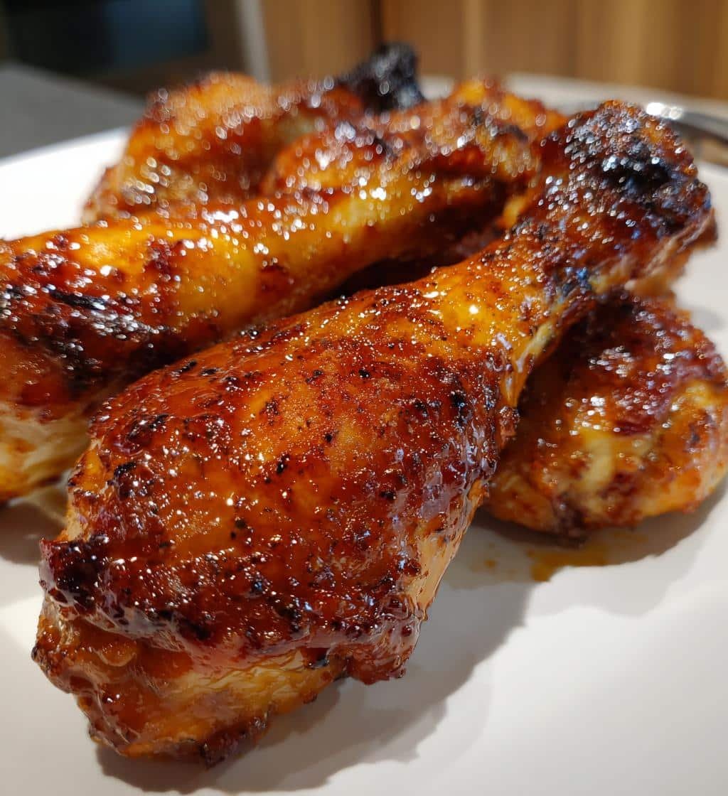 Apple Cider Sticky Glaze Air Fryer Drumsticks