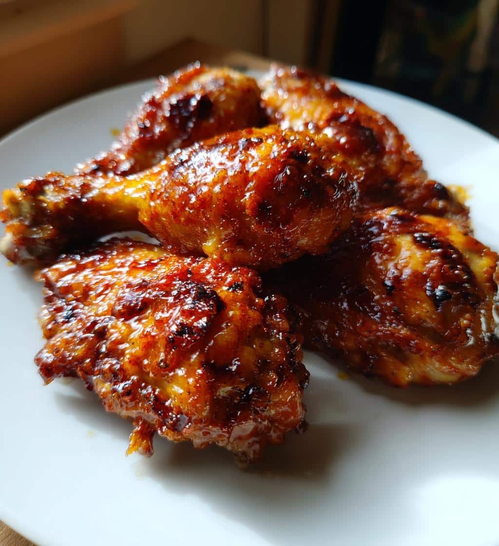 Apple Cider Sticky Glaze Air Fryer Drumsticks