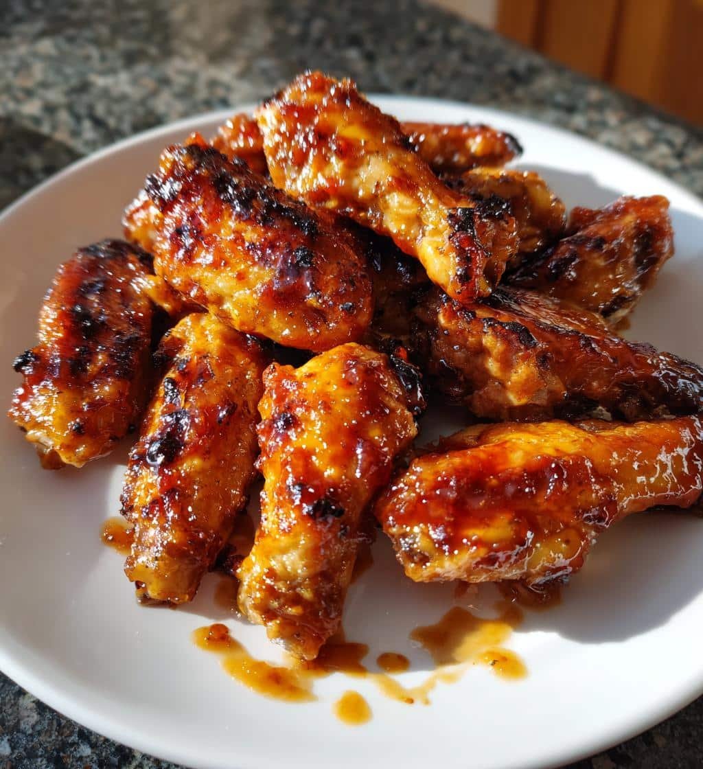 BBQ Honey Bourbon Air Fryer Wings