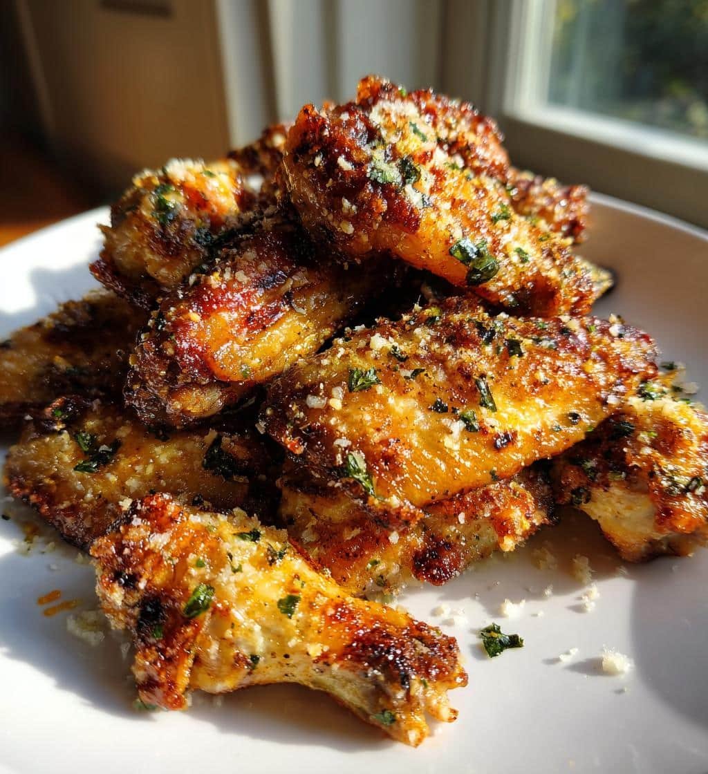 Easy Garlic Parmesan Crispy Air Fryer Wings - detail 1