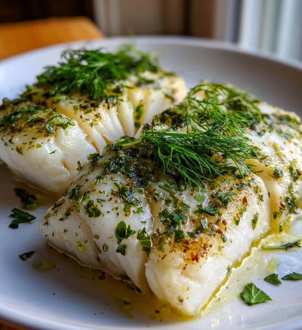 Garlic Herb Butter Air Fryer Cod for Two