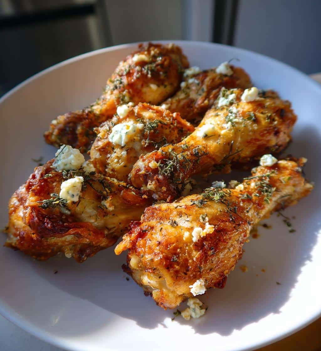 Greek Feta & Oregano Air Fryer Drumsticks - detail 1