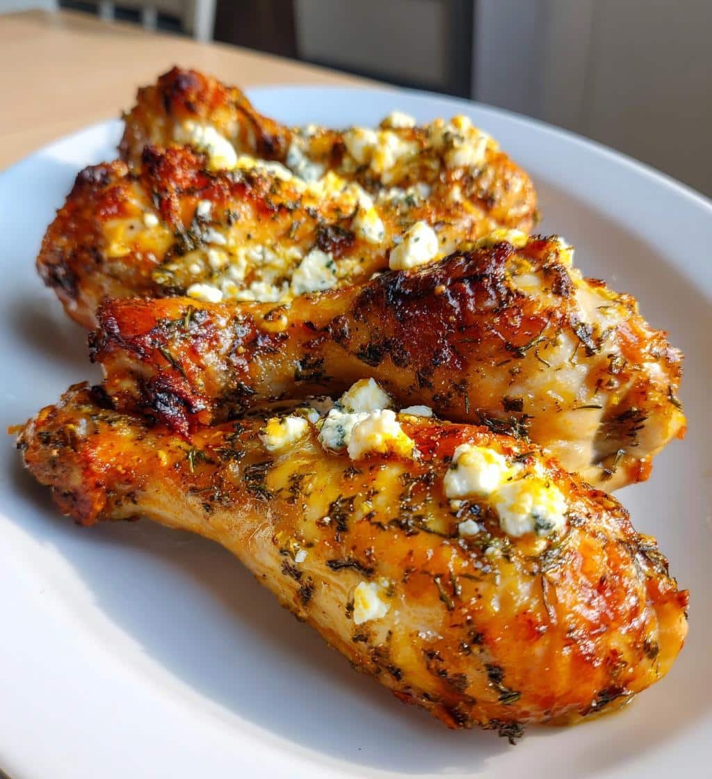 Greek Feta & Oregano Air Fryer Drumsticks